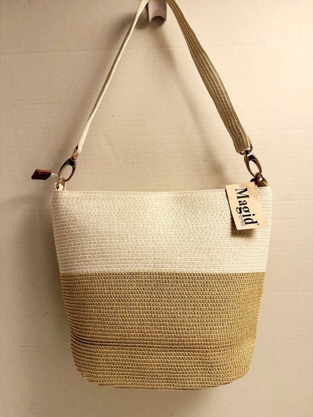 Magid Raffia Tote Shoulder Bag NWT | Neutral Summer Beach Tote 🧡